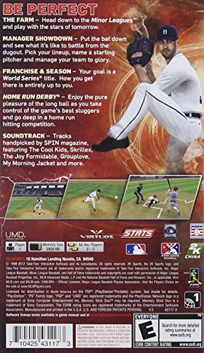 Major League Baseball 2K12 - Sony PSP [Pre-Owned] Video Games 2K GAMES   
