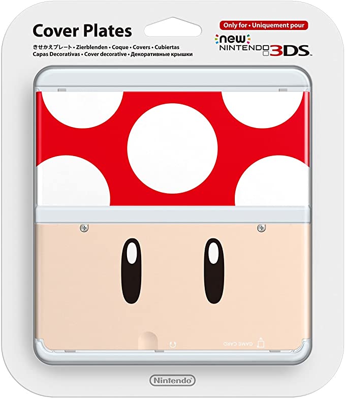 New Nintendo 3DS Cover Plates No.019 (Red Mushroom) - New Nintendo 3DS (Japanese Import) Accessories Nintendo   