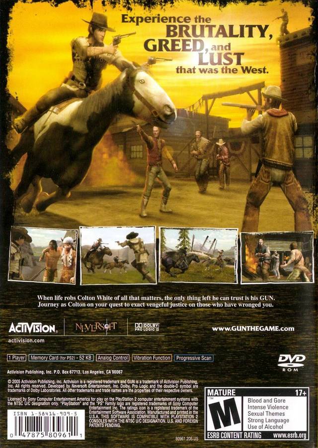 Gun - (PS2) PlayStation 2 [Pre-Owned] Video Games Activision   