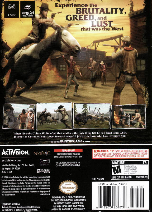 Gun - (GC) GameCube [Pre-Owned] Video Games Activision   