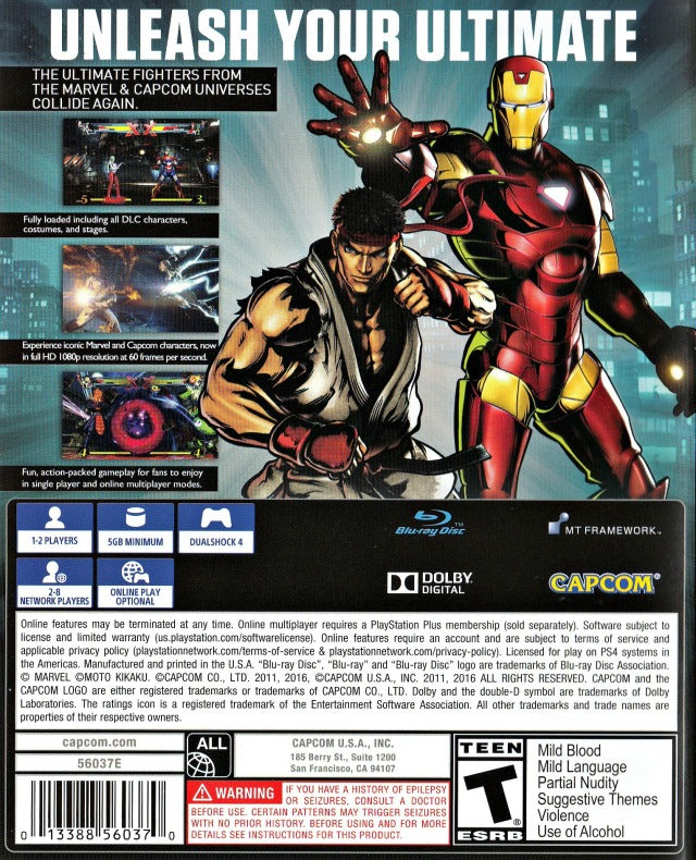 PS4 ULTIMATE MARVEL VS CAPCOM 3 Sony Playstation 4 Japan Import PS4 ULTIMATE MARVEL VS CAPCOM 3 Sony Playstation 4 Japan Import
