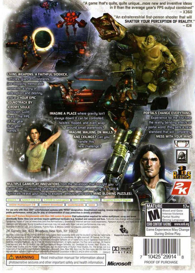Prey - Xbox 360 Video Games 2K Games