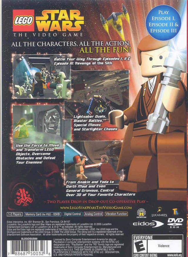 LEGO Star Wars The Video Game (Greatest Hits) - (PS2) PlayStation 2 [Pre-Owned] Video Games Eidos Interactive   
