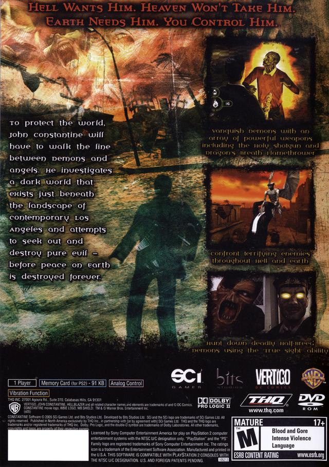 Constantine - PlayStation 2 Video Games THQ   