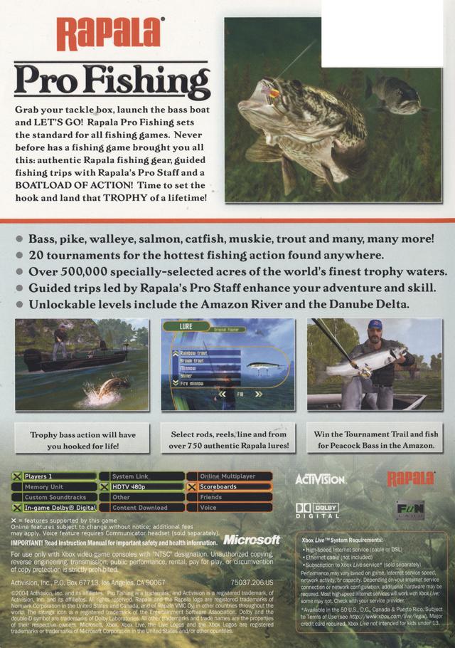Rapala Pro Fishing - Xbox Video Games Activision Value   