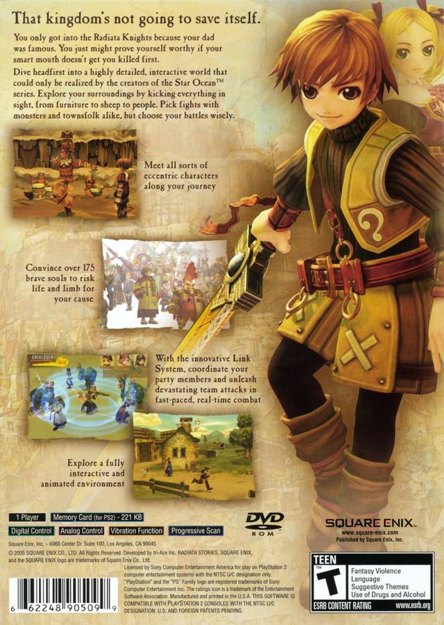 Radiata Stories - (PS2) PlayStation 2 Video Games Square Enix   