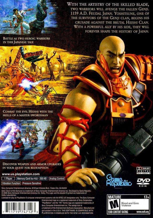 Genji: Dawn of the Samurai - (PS2) PlayStation 2 [Pre-Owned] Video Games SCEA   