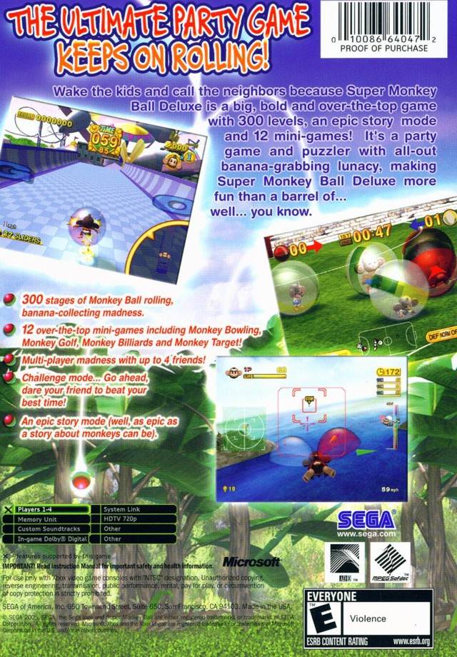 Super Monkey Ball Deluxe - (XB) Xbox [Pre-Owned] Video Games Sega   