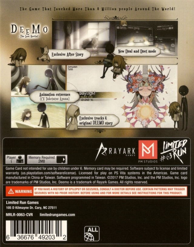 Deemo: The Last Recital (Limited Run #63) - (PSV) PlayStation Vita Video Games Limited Run Games   