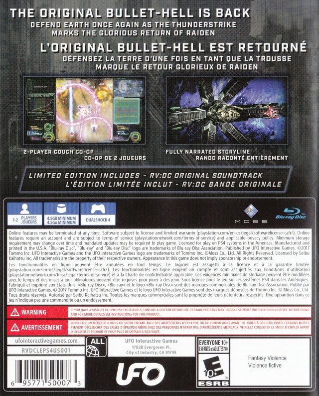 Raiden V: Director's Cut - (PS4) PlayStation 4 [Pre-Owned] Video Games UFO Interactive   