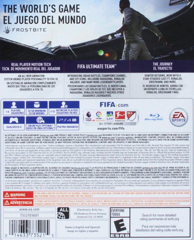 FIFA 18 - (PS4) PlayStation 4 [Pre-Owned] | J&L Game