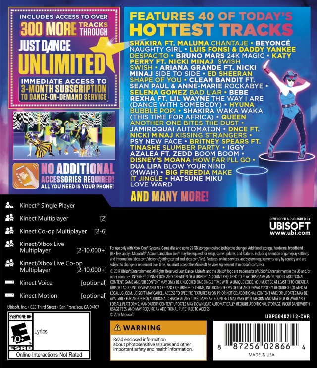 Just Dance 2018 - (XB1) Xbox One [Pre-Owned] | J&L Game