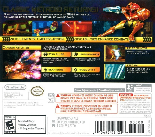 Metroid: Samus Returns - Nintendo 3DS [Pre-Owned] Video Games Nintendo   
