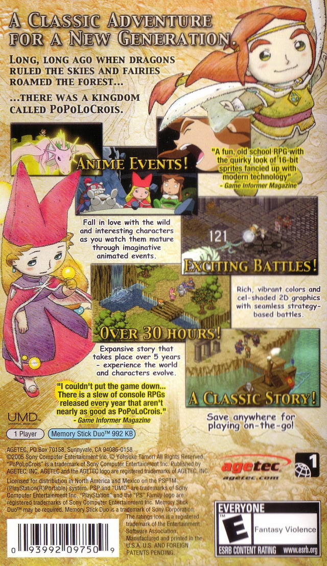 PoPoLoCrois - Sony PSP [Pre-Owned] Video Games Agetec   