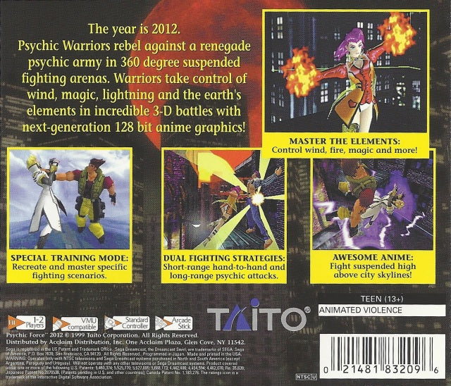 Psychic Force 2012 - (DC) SEGA Dreamcast [Pre-Owned] Video Games Taito Corporation   