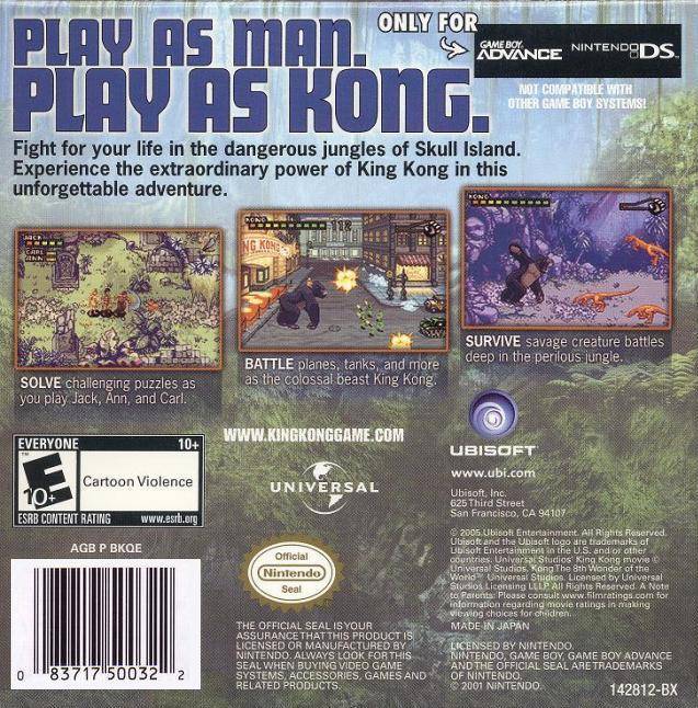Kong: The 8th Wonder of the World - (GBA) Game Boy Advance Video Games Ubisoft   