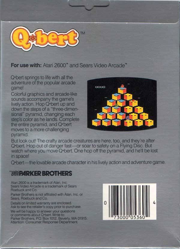 Q*Bert (Parker Brothers) - Atari 2600 [Pre-Owned] Video Games Parker Brothers   