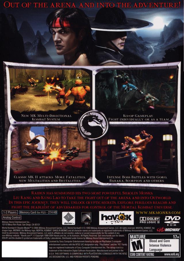 Mortal Kombat: Shaolin Monks - (PS2) PlayStation 2 [Pre-Owned] Video Games Midway   