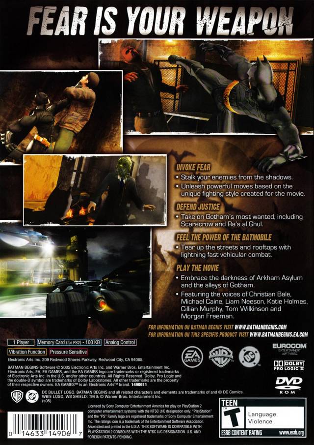 Batman Begins - (PS2) PlayStation 2 [Pre-Owned] Video Games EA Games   