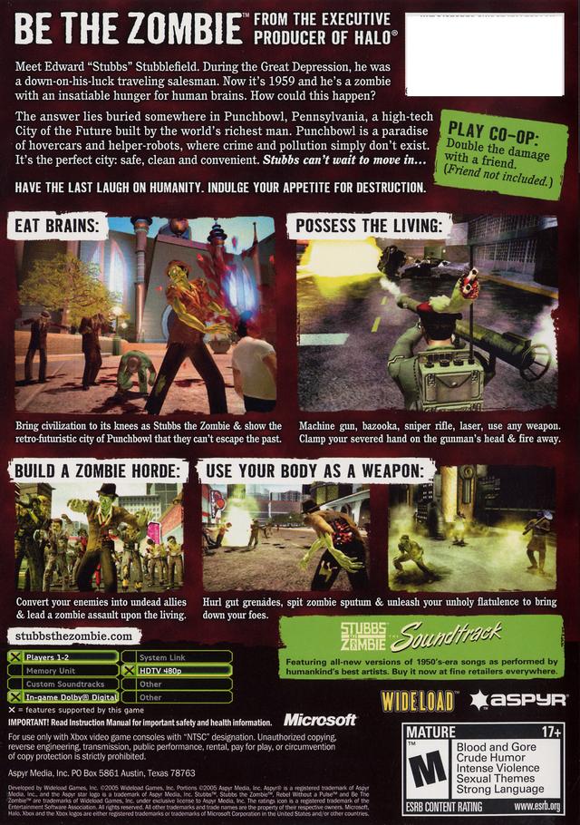 XBOX 北米版 STUBBS THE ZOMBIE Amazon.com: Stubbs the Zombie in Rebel Without a Pulse