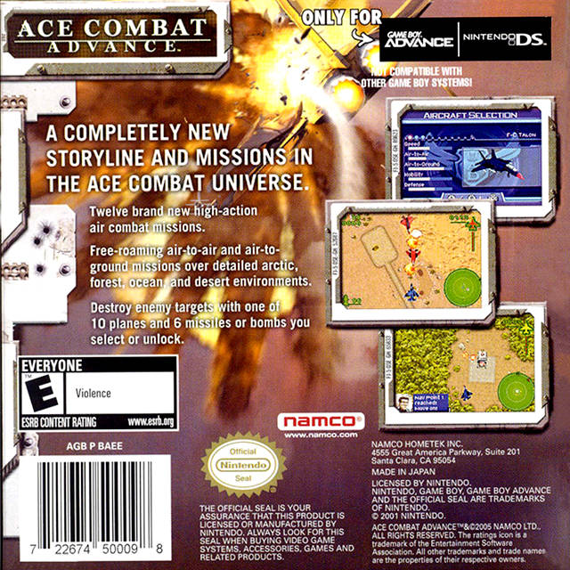 Ace Combat Advance - (GBA) Game Boy Advance Video Games Namco   