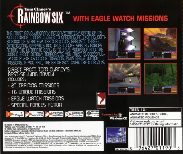 Tom Clancy's Rainbow Six - (DC) SEGA Dreamcast [Pre-Owned] Video Games Majesco   