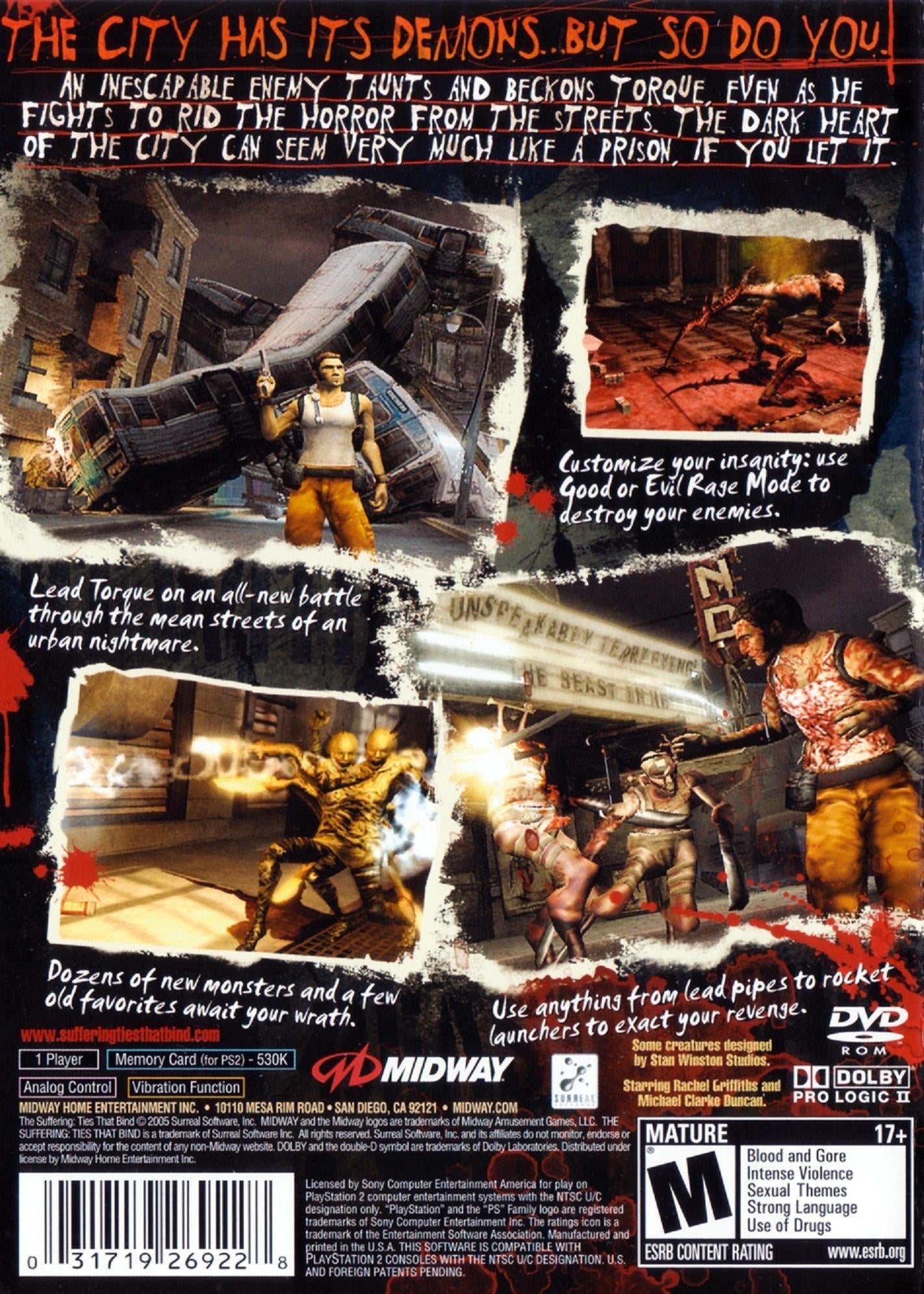 The Suffering: Ties That Bind - (PS2) PlayStation 2 [Pre-Owned] Video Games Midway   