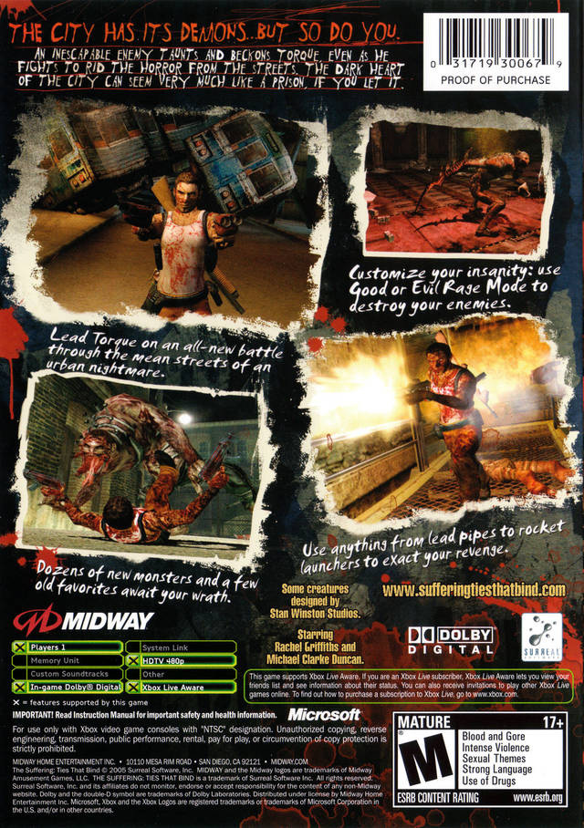 The Suffering: Ties That Bind - (XB) Xbox Video Games Midway   