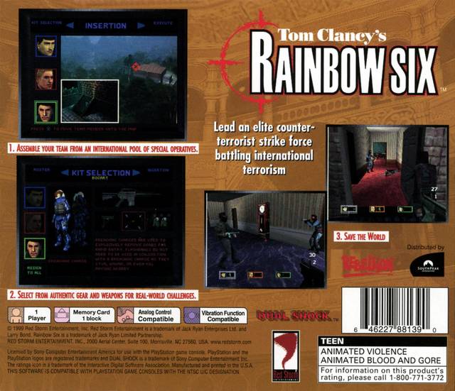 Tom Clancy's Rainbow Six - (PS1) PlayStation 1 [Pre-Owned] Video Games Red Storm Entertainment   