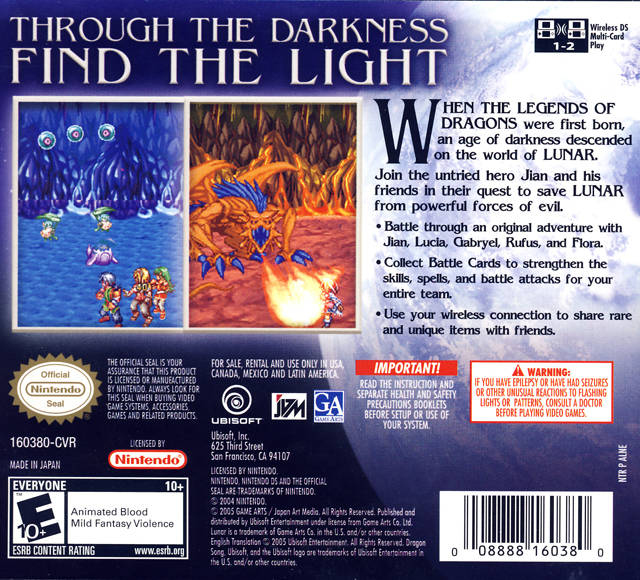 Lunar: Dragon Song - (NDS) Nintendo DS [Pre-Owned] Video Games Ubisoft