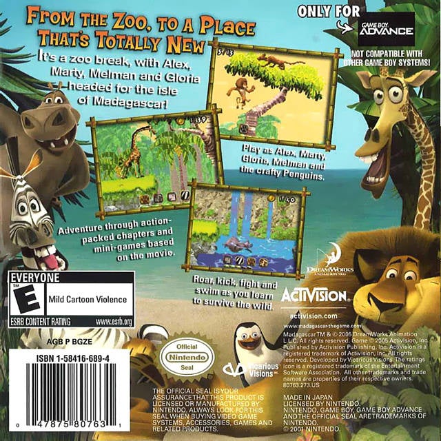 Madagascar - (GBA) Game Boy Advance [Pre-Owned] Video Games Activision   