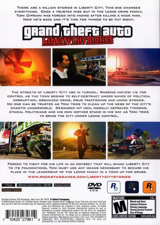Grand Theft Auto: Liberty City Stories -  (PS2) PlayStation 2 Video Games Rockstar Games   