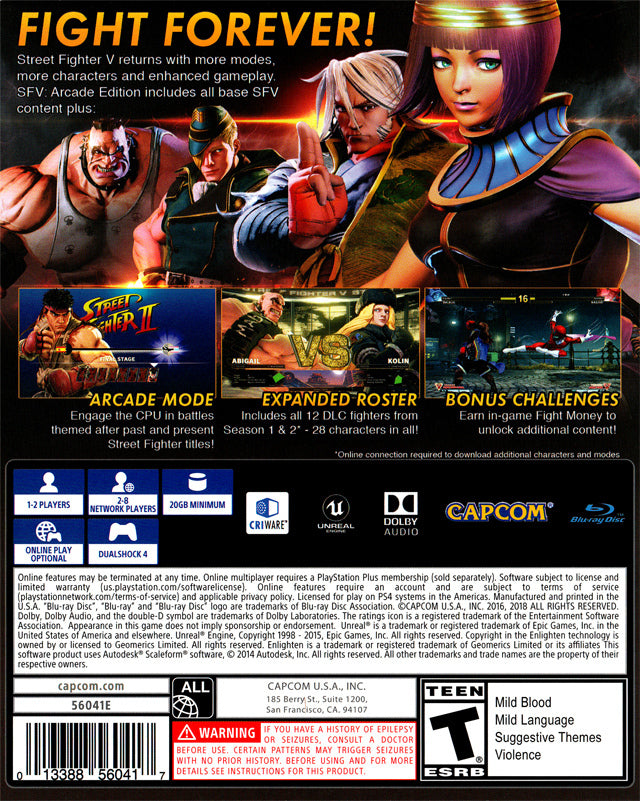 Street Fighter V: Arcade Edition - (PS4) PlayStation 4 [Pre-Owned] Video Games Capcom   