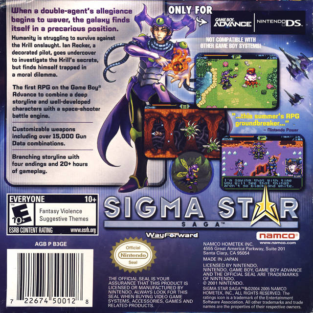 Sigma Star Saga - (GBA) Game Boy Advance [Pre-Owned] Video Games Namco   