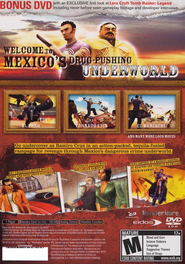 Total Overdose: A Gunslinger's Tale in Mexico (w/ Bonus Disc) - (PS2) PlayStation 2 [Pre-Owned] Video Games Eidos Interactive