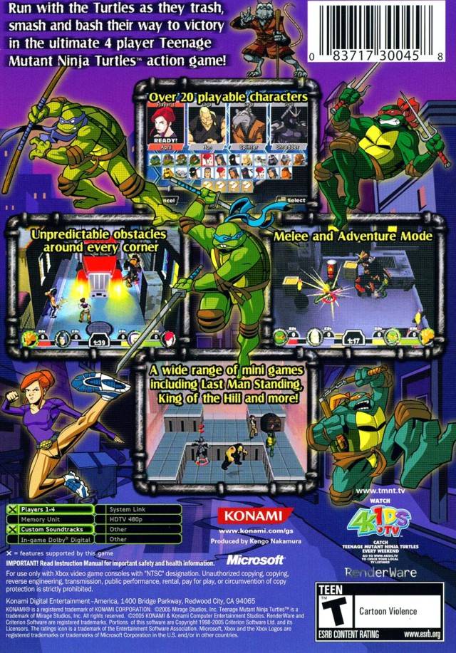 TMNT: Mutant Melee - (XB) Xbox [Pre-Owned] Video Games Konami   