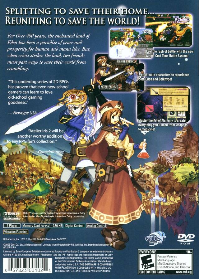 Atelier Iris 2: The Azoth of Destiny - (PS2) PlayStation 2 Video Games NIS America   