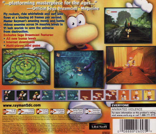 Rayman 2: The Great Escape - (DC) SEGA Dreamcast Video Games Ubisoft