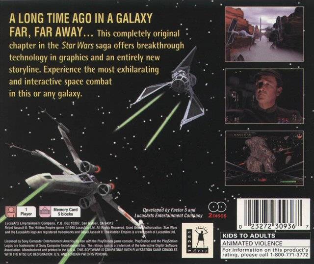 Star Wars: Rebel Assault II - The Hidden Empire - (PS1) PlayStation 1 [Pre-Owned] Video Games LucasArts   