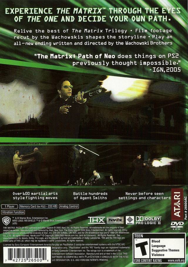 The Matrix: Path of Neo - (PS2) PlayStation 2 [Pre-Owned] Video Games Atari SA   