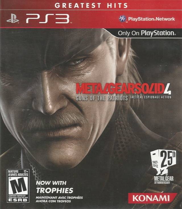 Metal Gear Solid 4: Guns of the Patriots (Greatest Hits) - (PS3) PlayStation 3 Video Games Konami