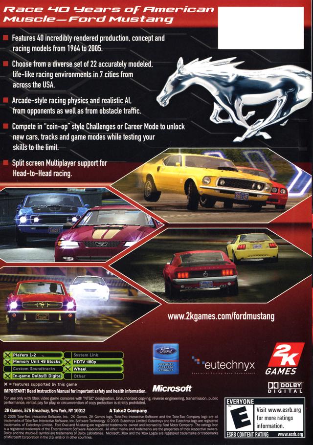 Ford Mustang: The Legend Lives - Xbox Video Games 2K Games   