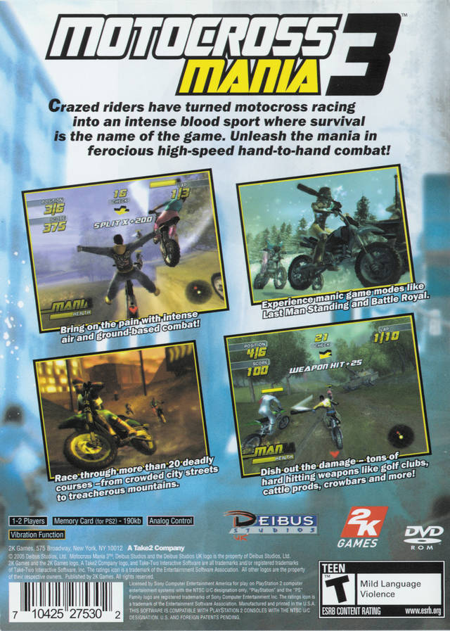 Motocross Mania 3 - (PS2) PlayStation 2 [Pre-Owned] Video Games Global Star Software   