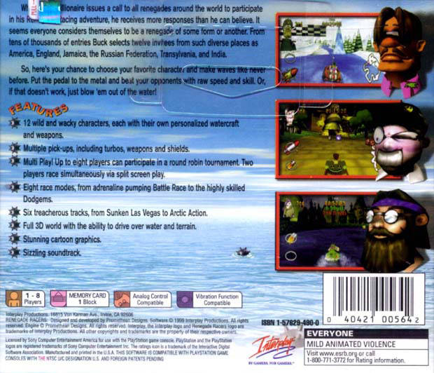 Renegade Racers - (PS1) PlayStation 1 [Pre-Owned] Video Games Interplay   