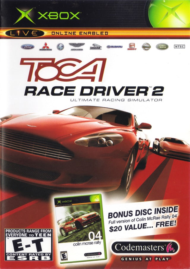 TOCA Race Driver 2 with Colin McRae Rally 04 - Xbox Video Games Codemasters   