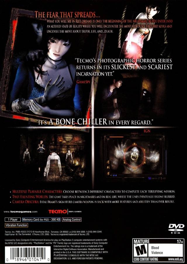 Fatal Frame III: The Tormented - (PS2) PlayStation 2 Video Games Tecmo Koei   