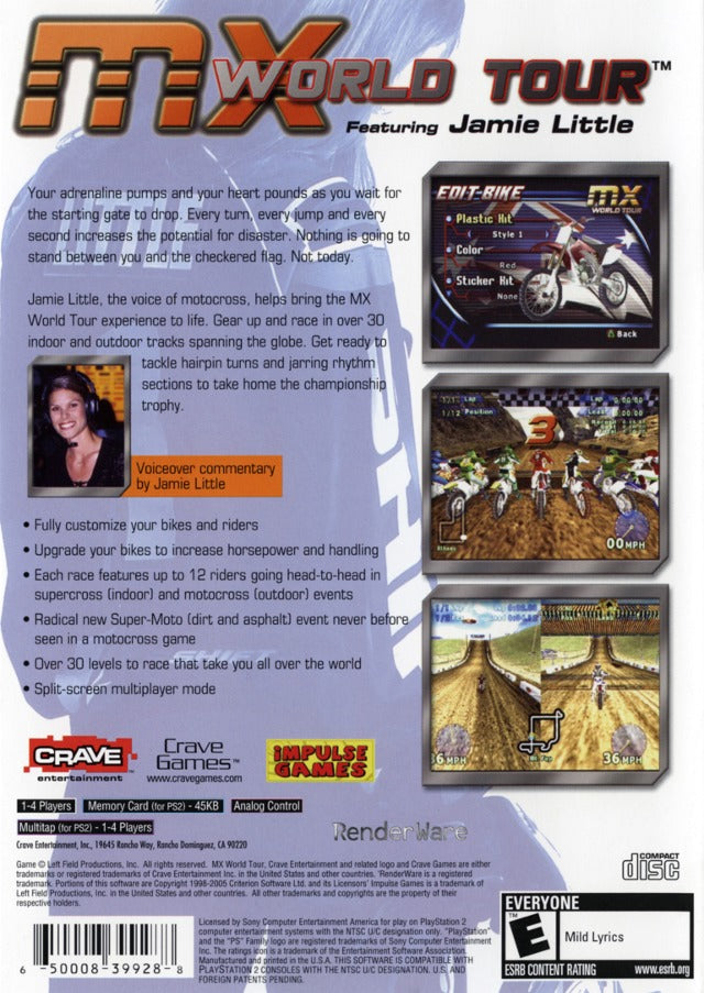 MX World Tour Featuring Jamie Little - (PS2)  PlayStation 2 [Pre-Owned] Video Games Crave   