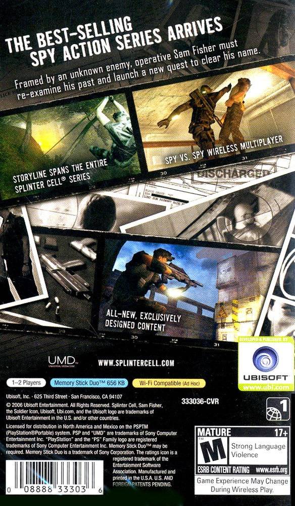 Tom Clancy's Splinter Cell Essentials - Sony PSP [Pre-Owned] Video Games Ubisoft   