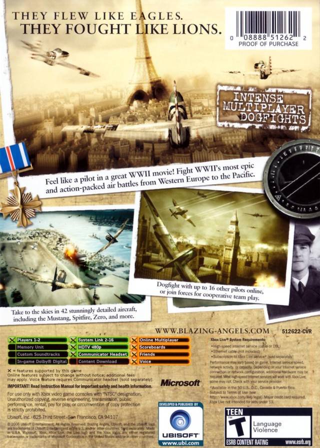 Blazing Angels: Squadrons of WWII - (XB) Xbox [Pre-Owned] | J&L Game