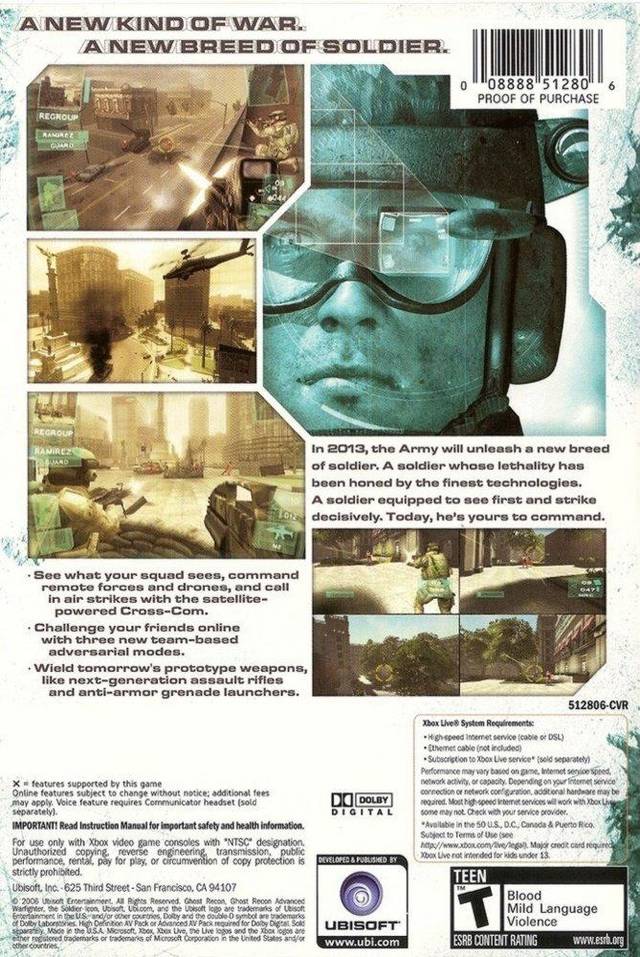 Tom Clancy's Ghost Recon Advanced Warfighter - (PS2) PlayStation 2 [Pre-Owned] Video Games Ubisoft   